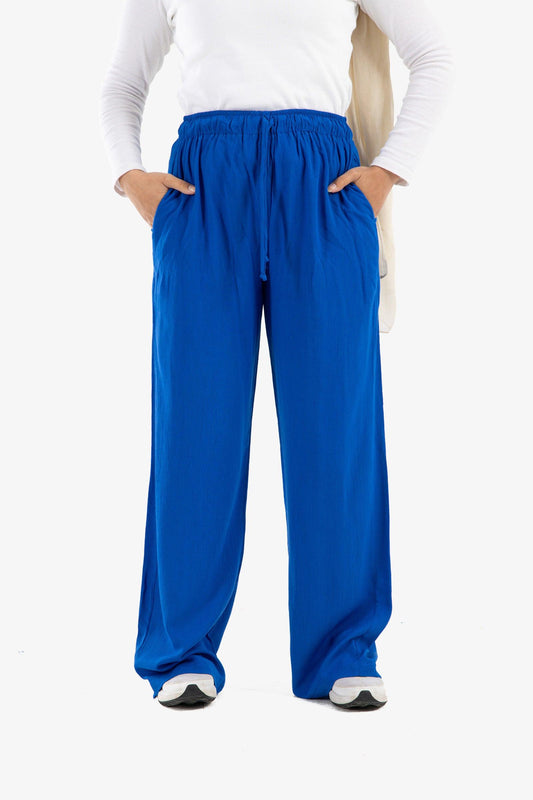 High Waist Voile Pants with Pockets