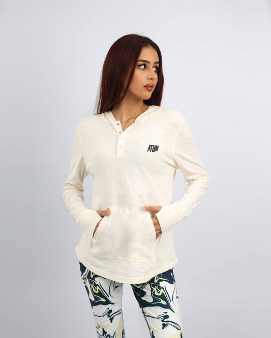 تي شيرت أساسي بغطاء رأس وجيب الكنغر