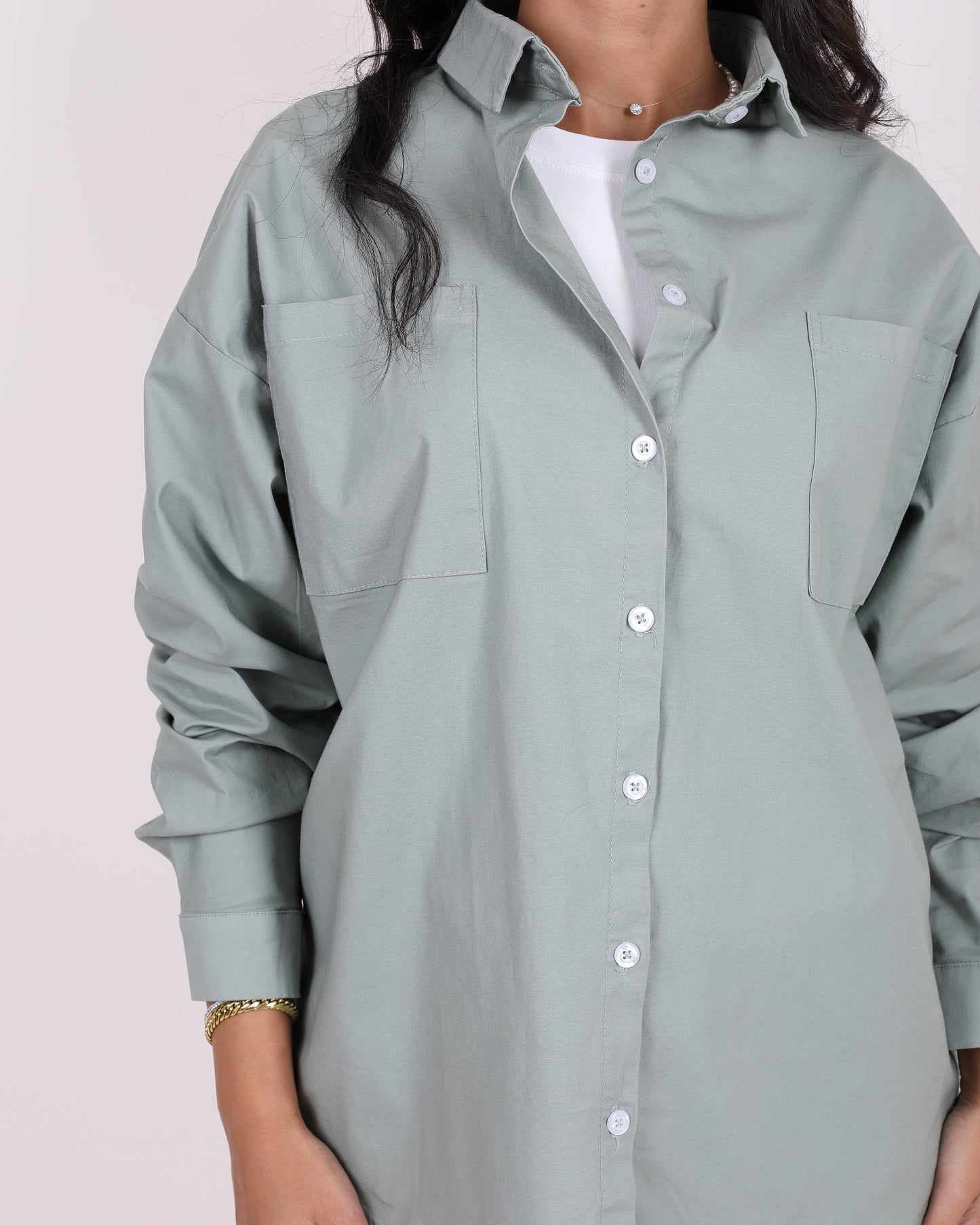 Olive Classic Gabardine Shirt