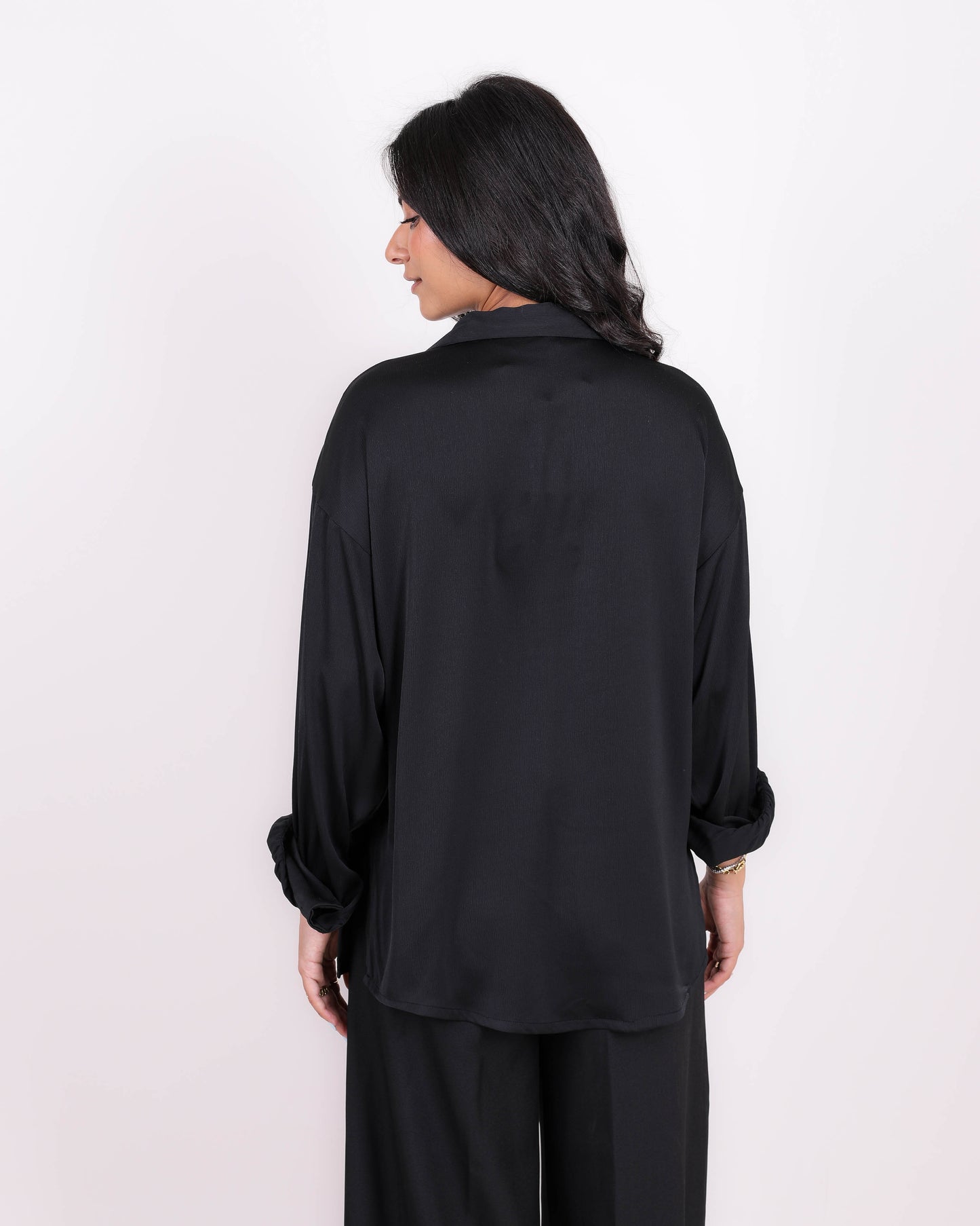 Black Satin Shirt