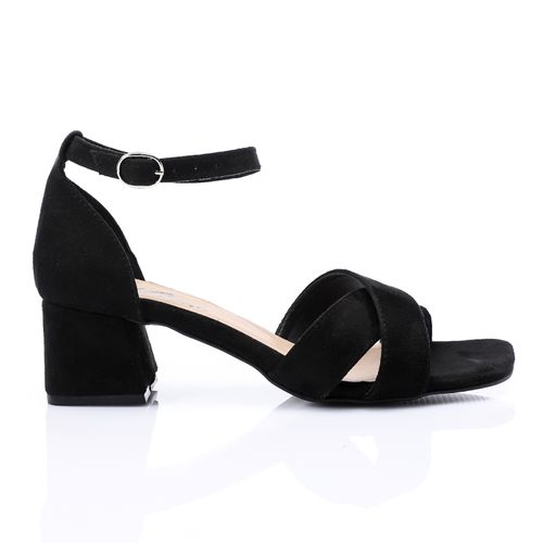 Black Suede Criss Cross Sandal
