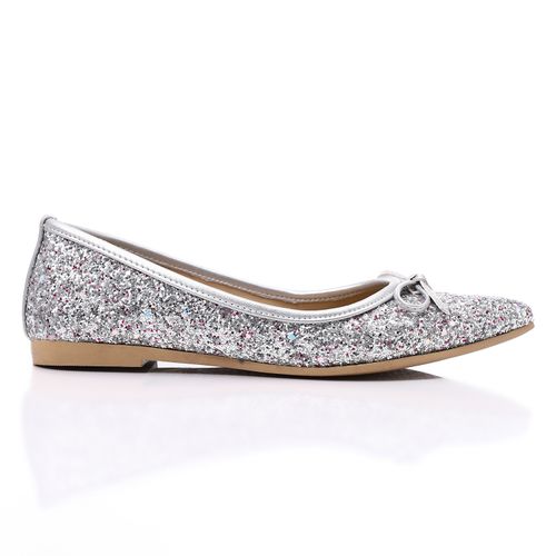 Silver Glitter Shiny Ballerina