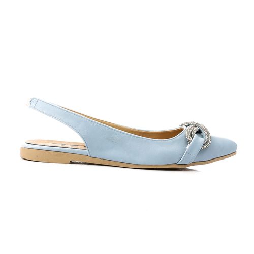 Slingback Strass Flat Shoes