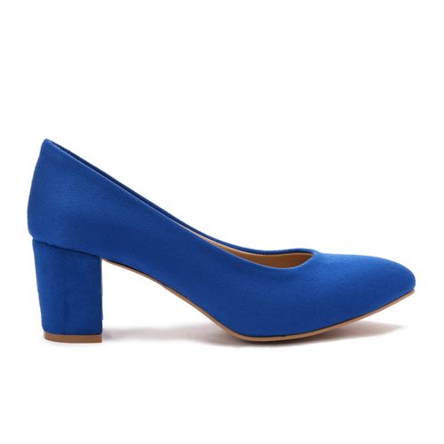 Blue Classic Suede High Heels