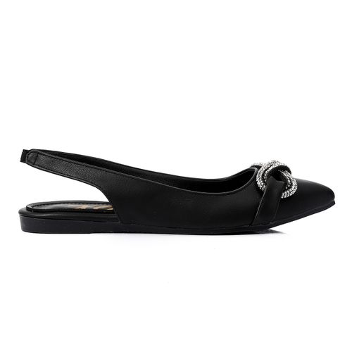 Slingback Strass Flat Shoes