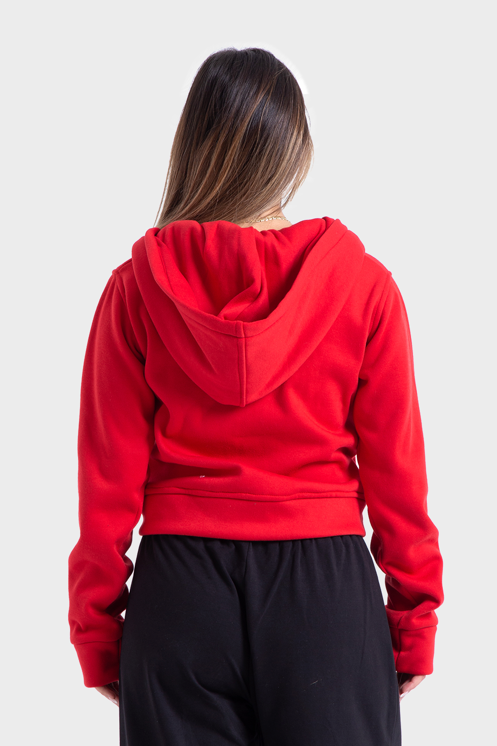 Feature Line Red Zip-Up Hoodie