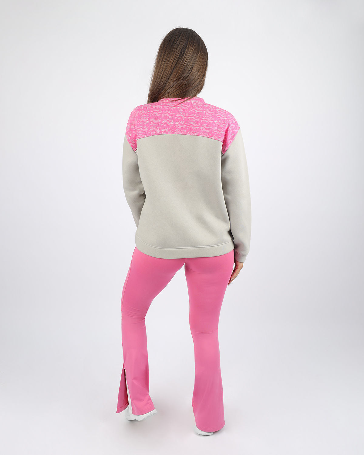 Pink Side Slit Yoga Pants