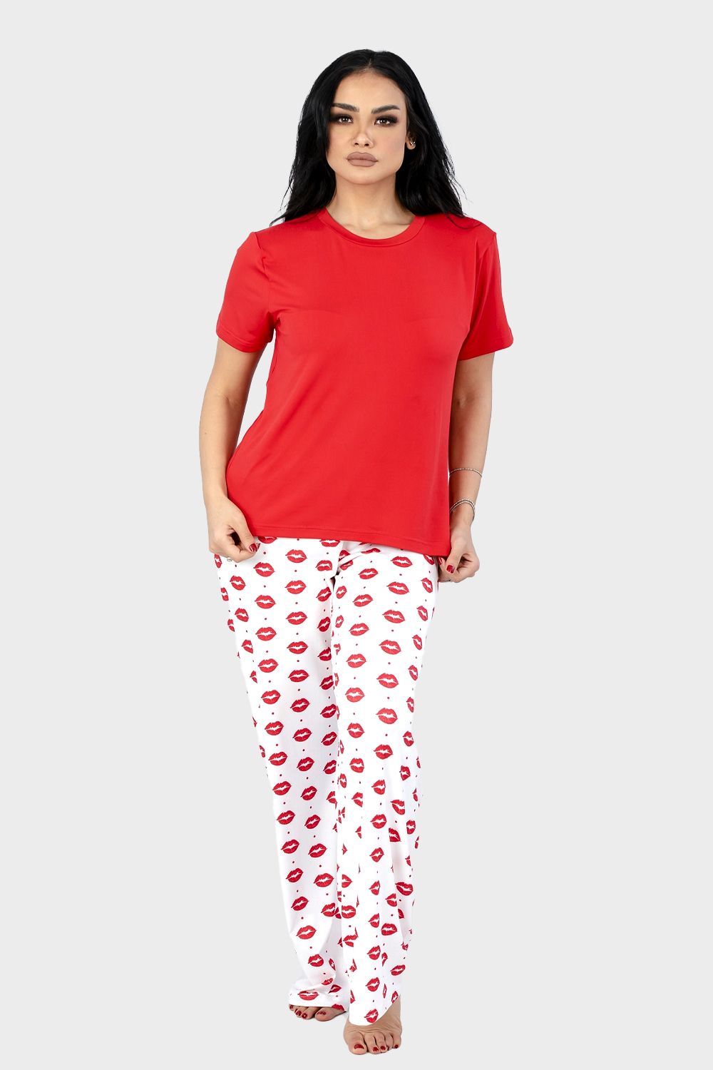 Red Plain Basic T-Shirt - تي شيرت أحمر سادة أساسي