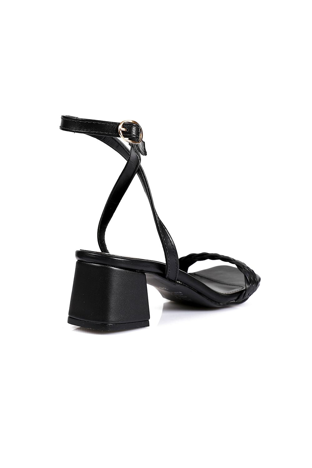 Black Trendy Braided Sandal