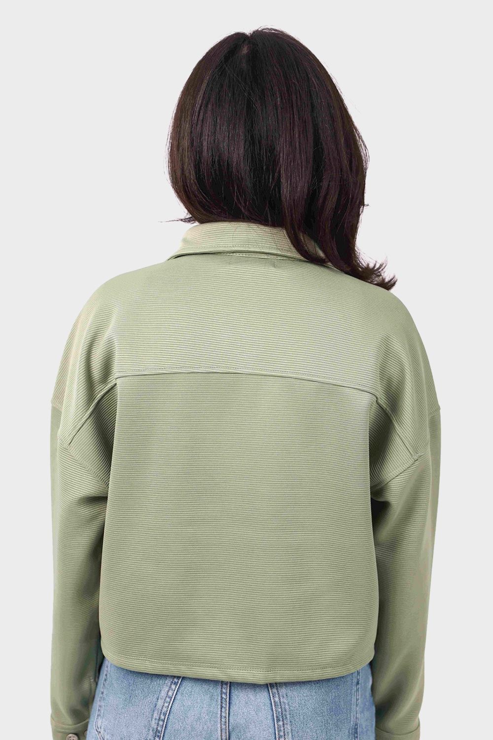 Ribbed Crop Shirt - قميص قصير مضلع