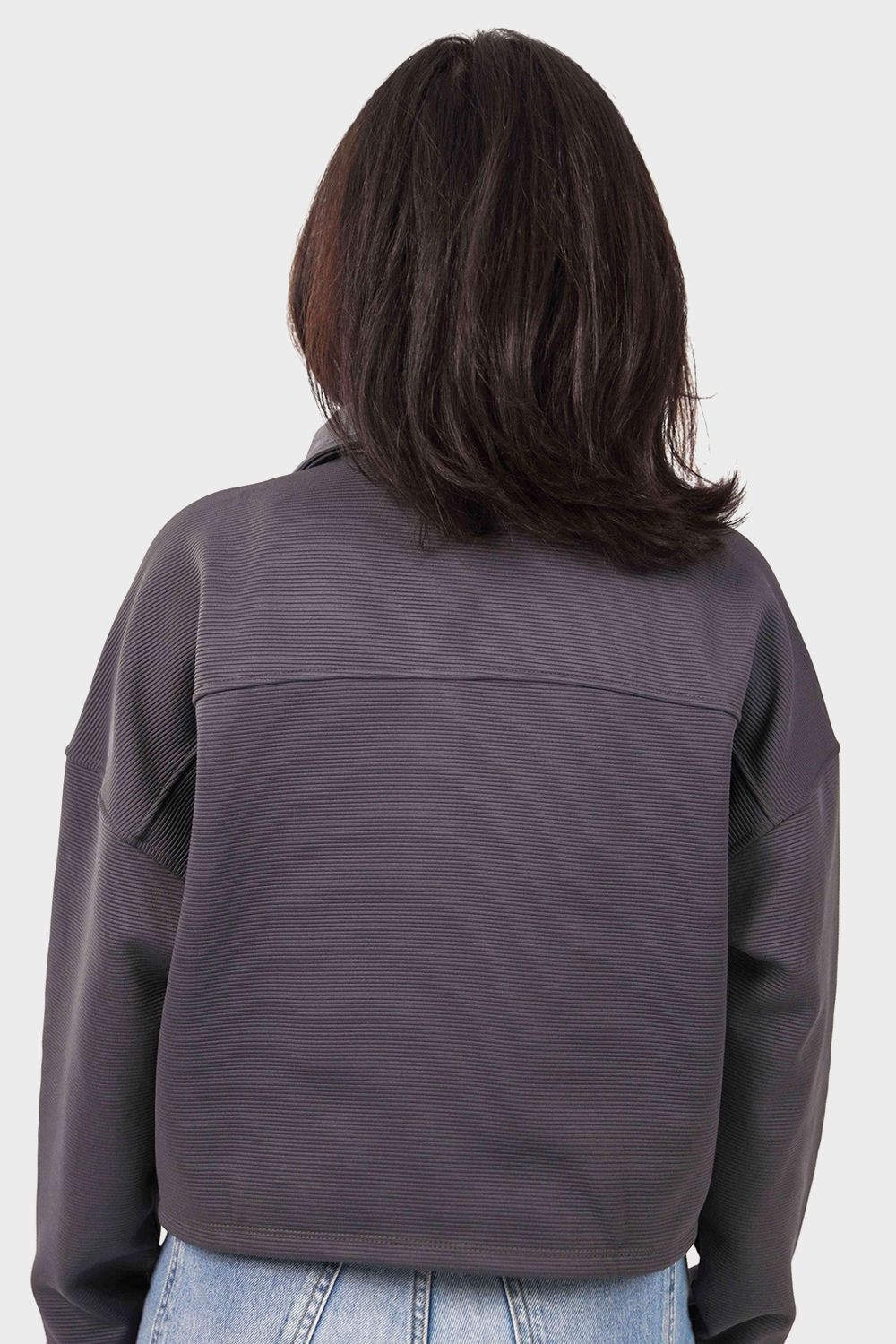 Ribbed Crop Shirt - قميص قصير مضلع