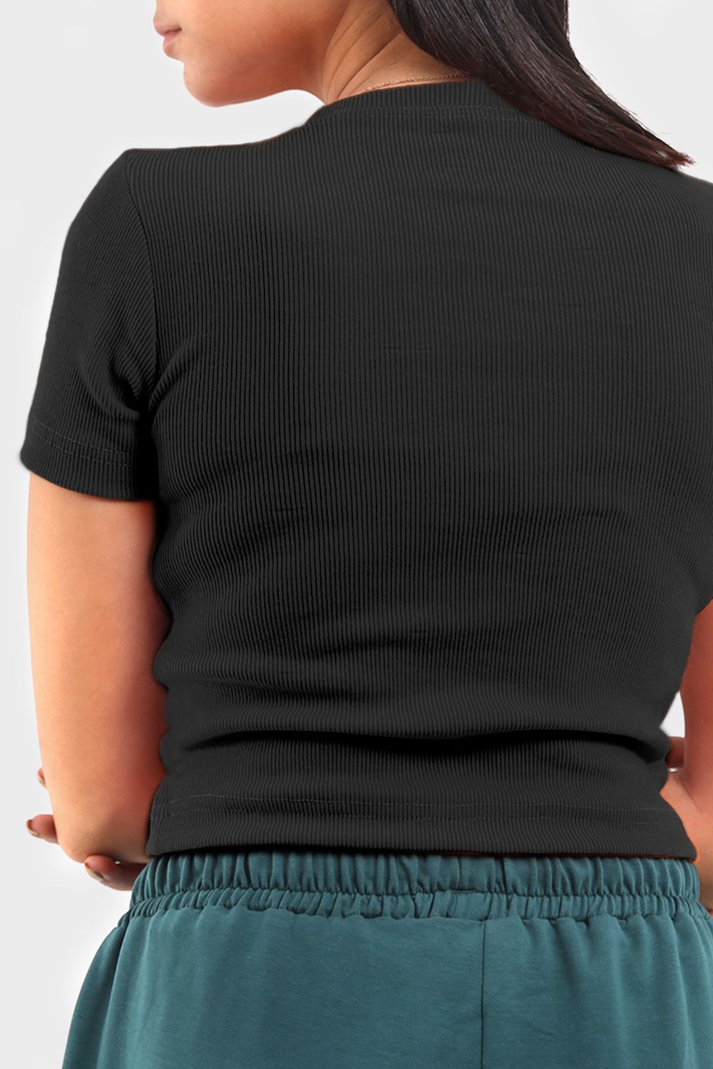 Short Sleeve Ribbed Top