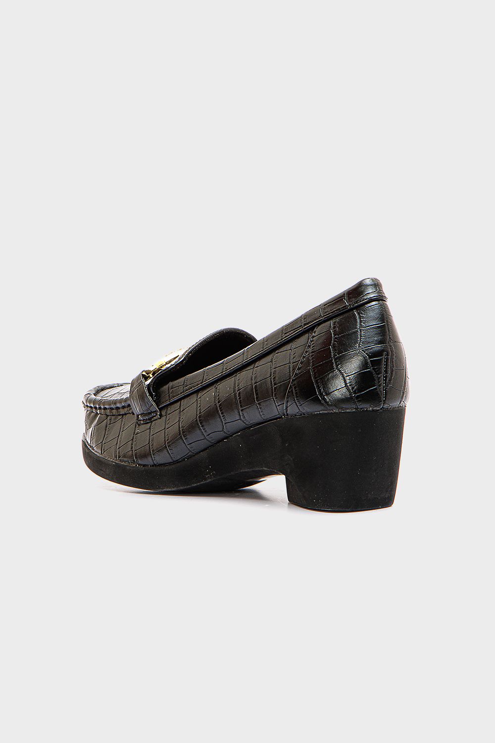 Embossed Leather Heeled Shoes