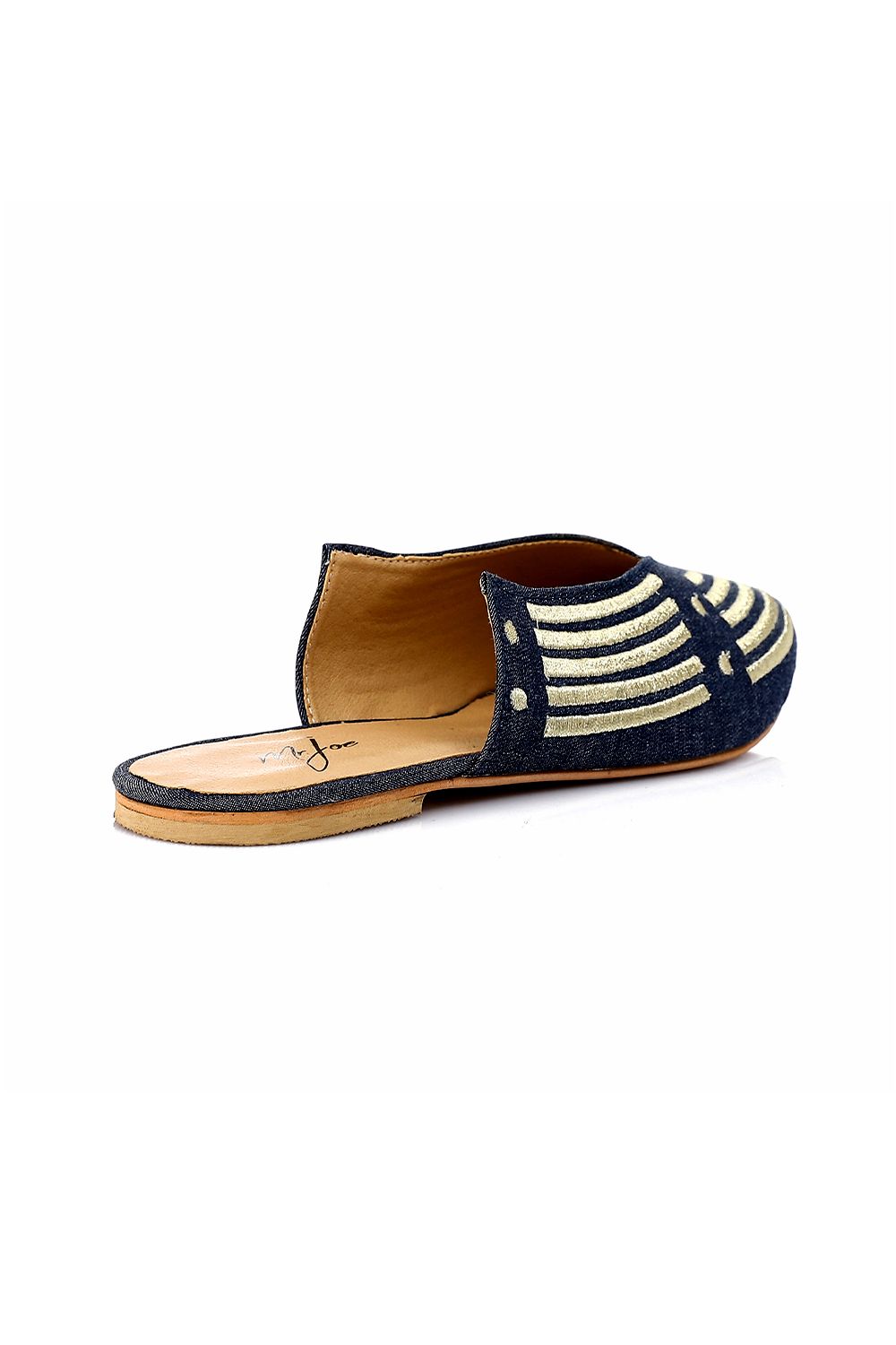 Pointed Toecap Flat Mule Shoes