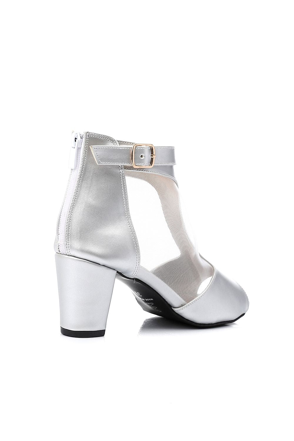 High Heeled Sandals with Mesh Sides