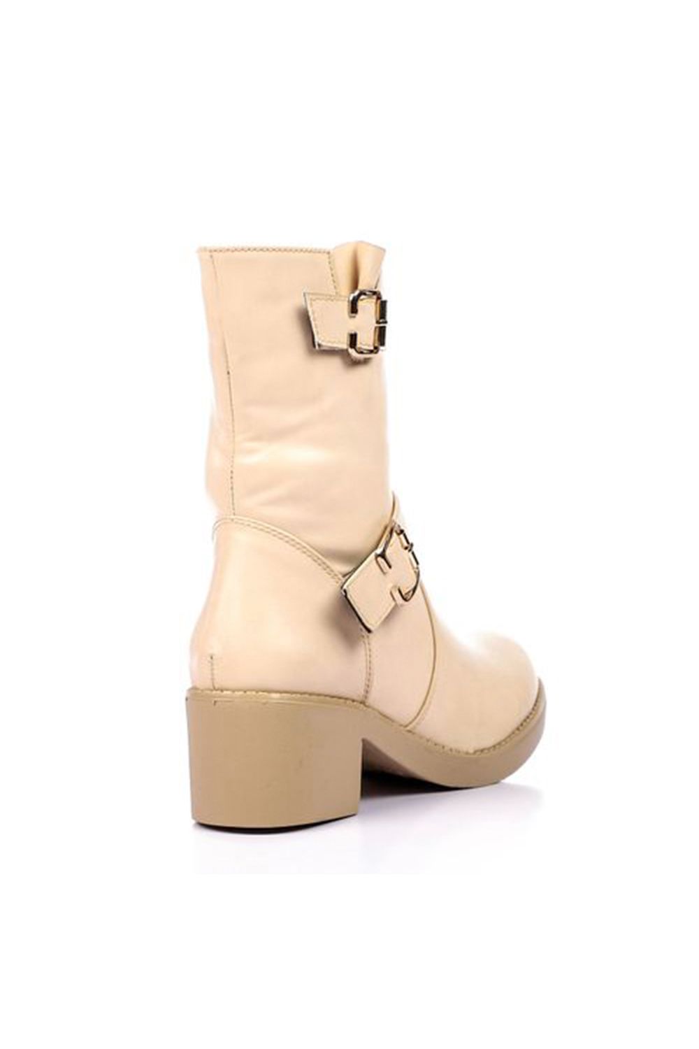 Side Decorative Buckle Half Boot