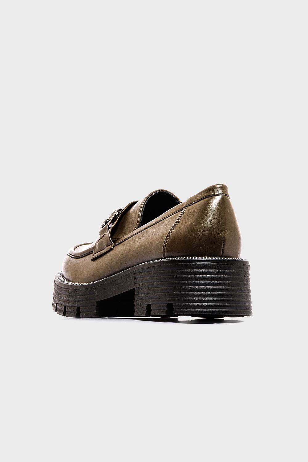 Chunky Heel Loafer Shoes