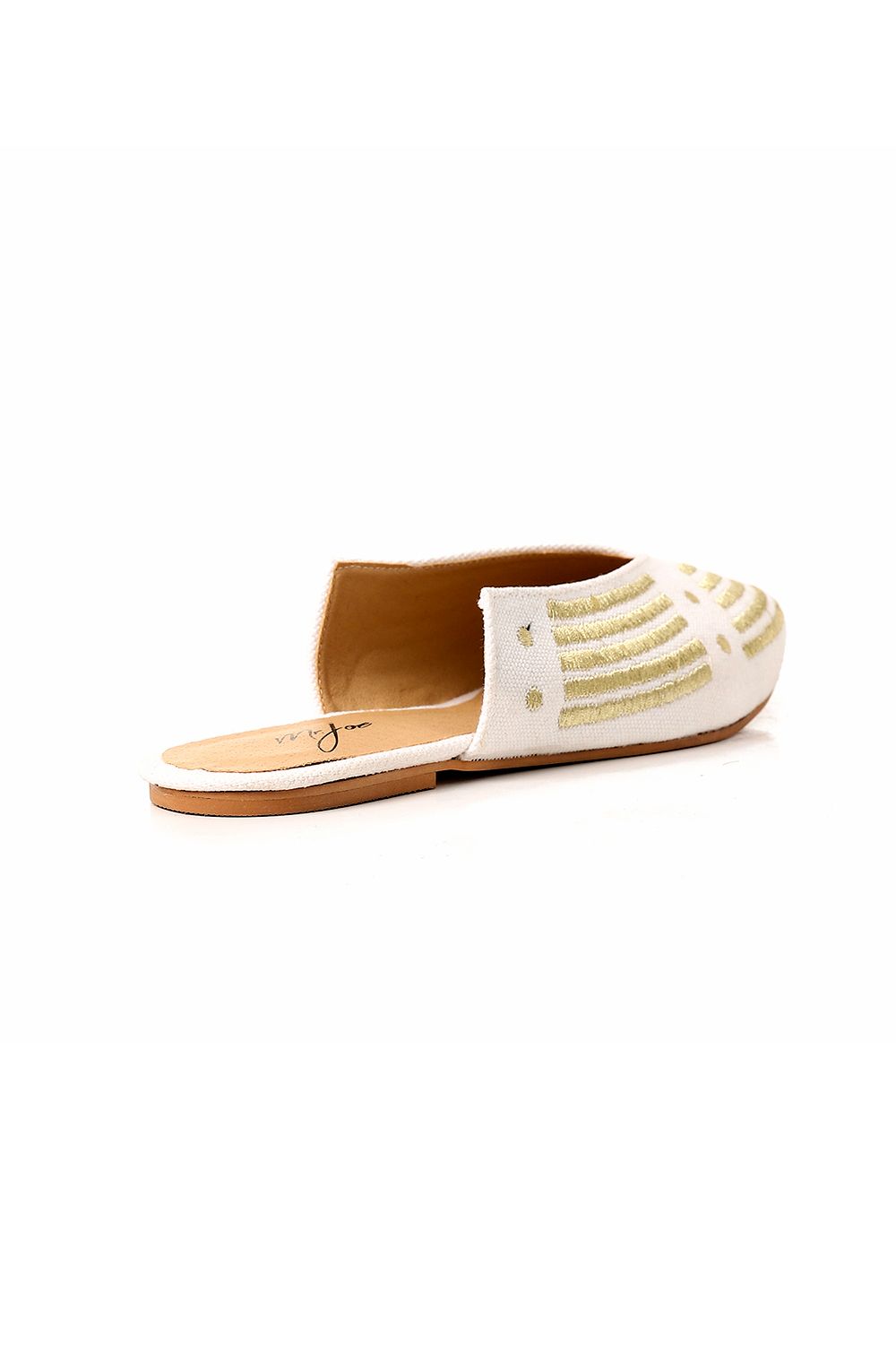 Pointed Toecap Flat Mule Shoes