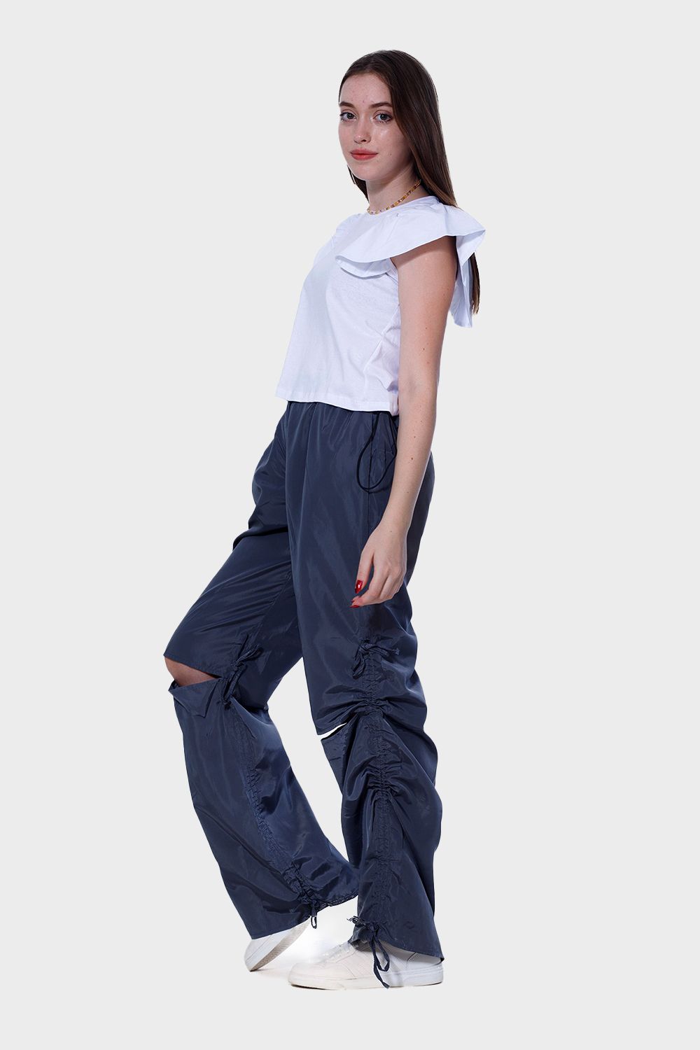 Knee Slit Parachoute Pants