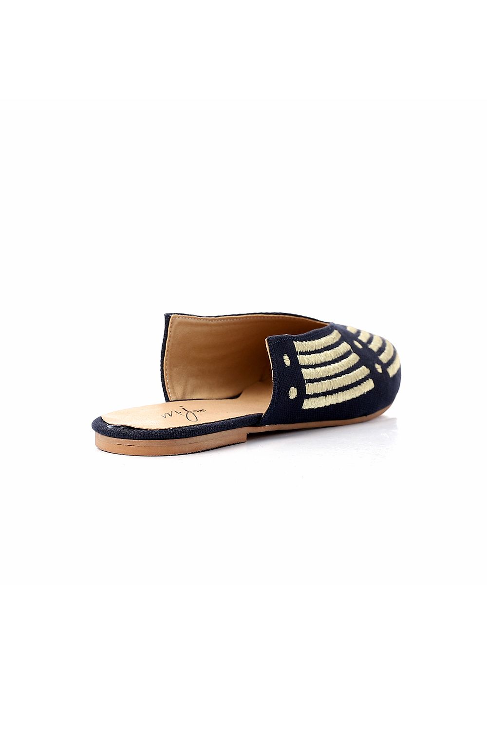 Pointed Toecap Flat Mule Shoes