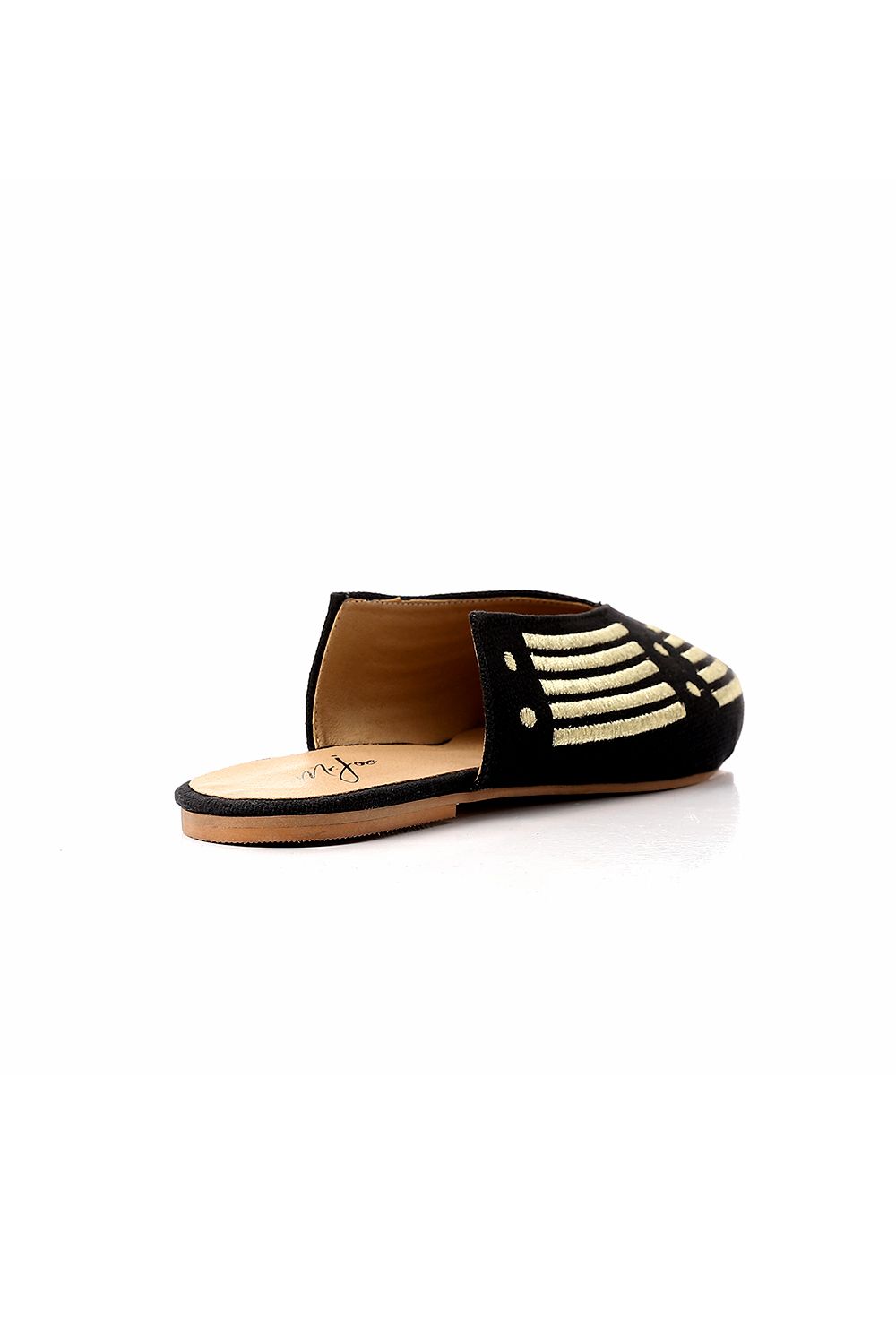 Pointed Toecap Flat Mule Shoes