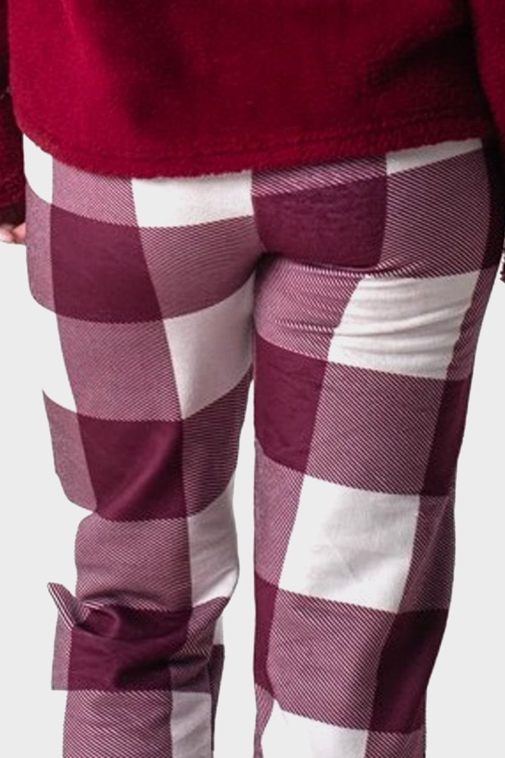 Burgundy Checkered Pajama Pants