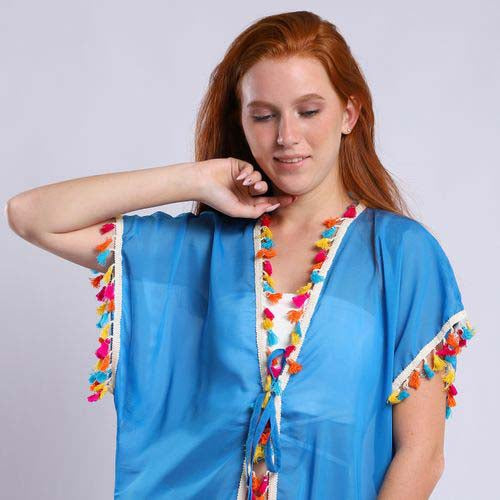 Summer Lace Cover-up with Side Slits - كوفر أب دانتيل بفتحات جانبية