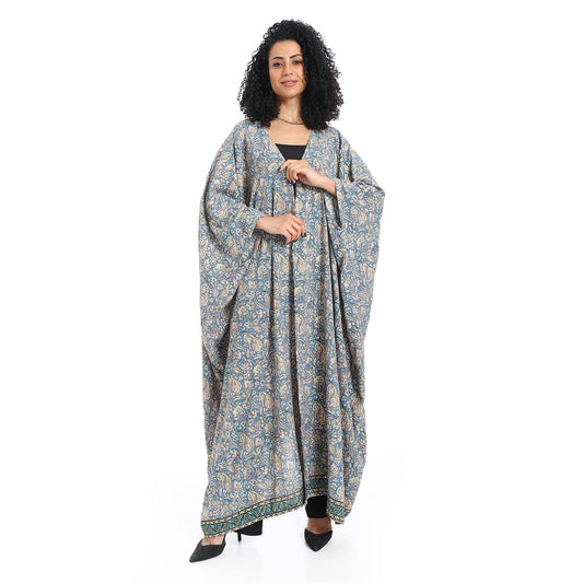 Patterned Long Kimono - كيمونو طويل منقوش