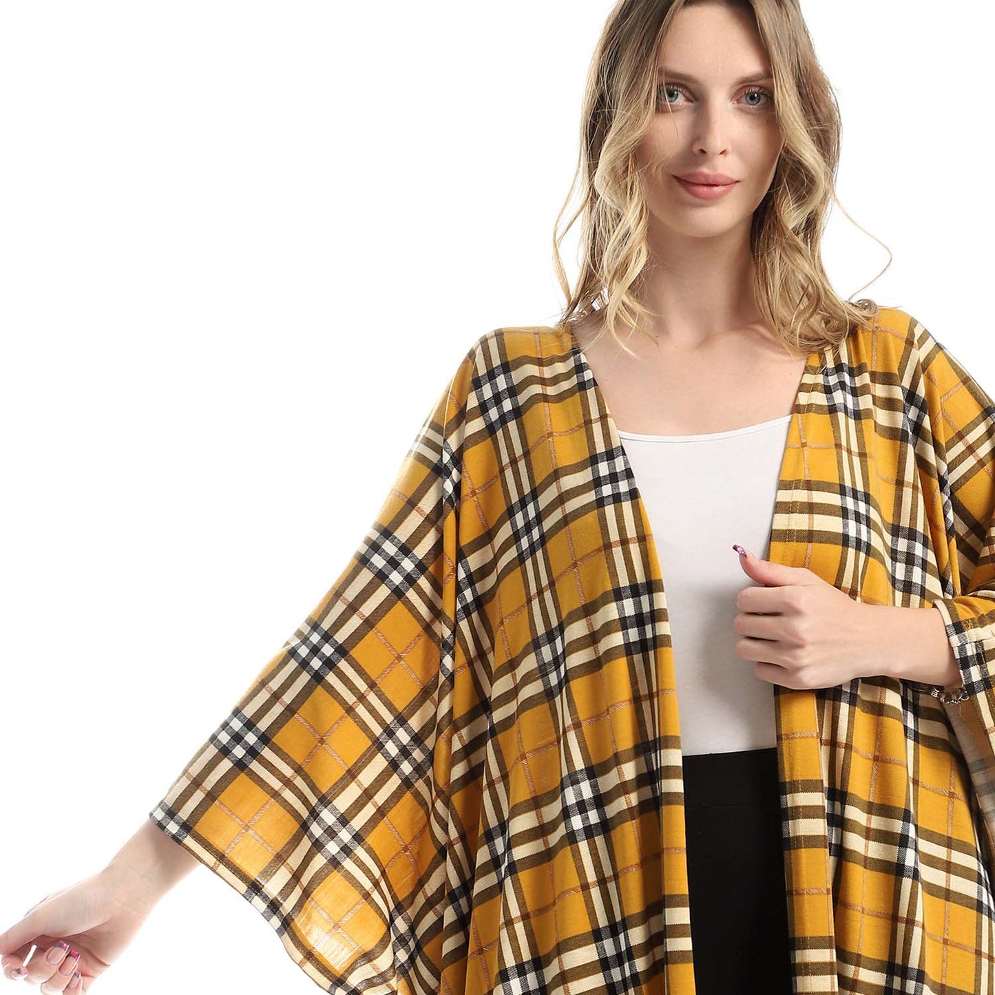 Checkered Long Kaftan - قفطان طويل كاروهات