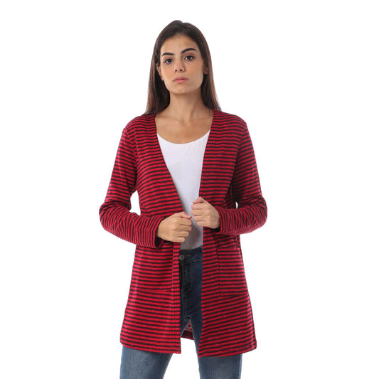 Hairline Stripes Cardigan - كارديجان بخطوط رفيعة