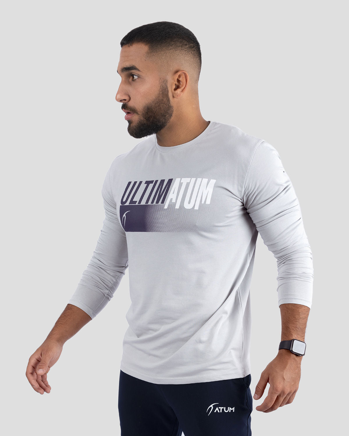 Gray Optimum Simple Print T-Shirt