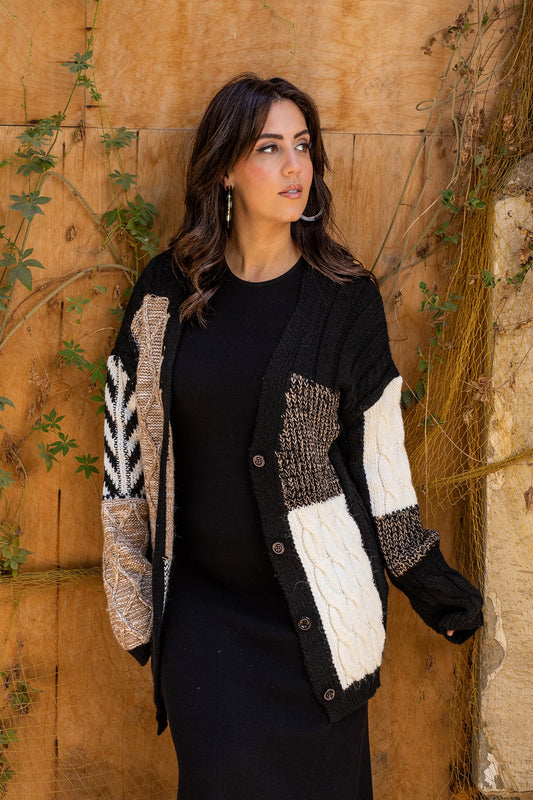 كارديجان محبوك مزخرف