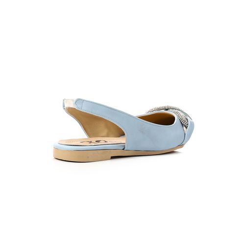 Slingback Strass Flat Shoes