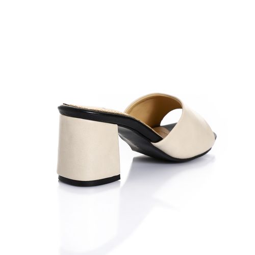 Bi-Color Heeled Slipper
