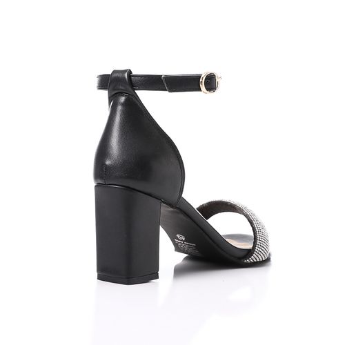 Black Ankle Buckle Soiree Sandal