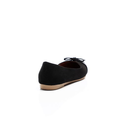 Upper Bow Suede Leather Ballerina