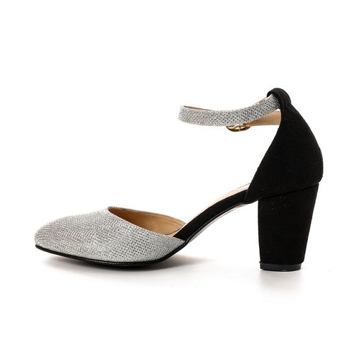 Oval Toe Mid Heel Shoes