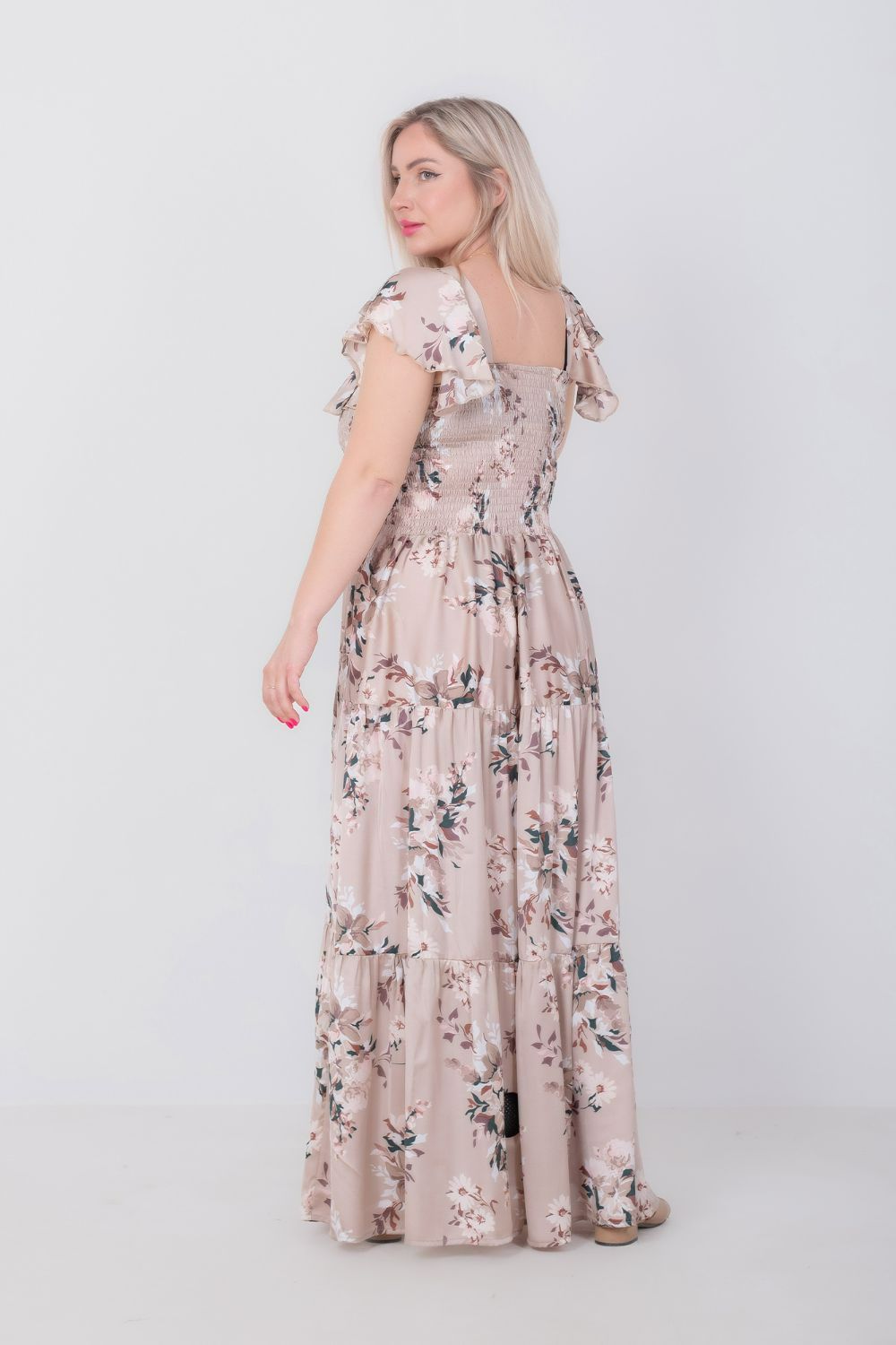 Satin Floral Dress