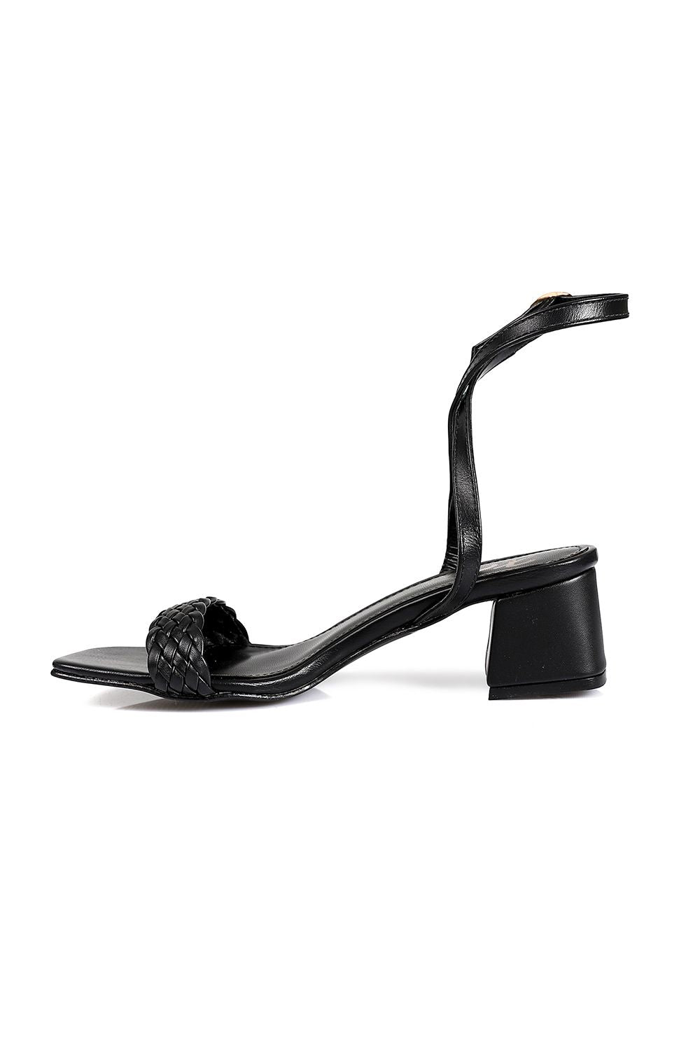 Black Trendy Braided Sandal