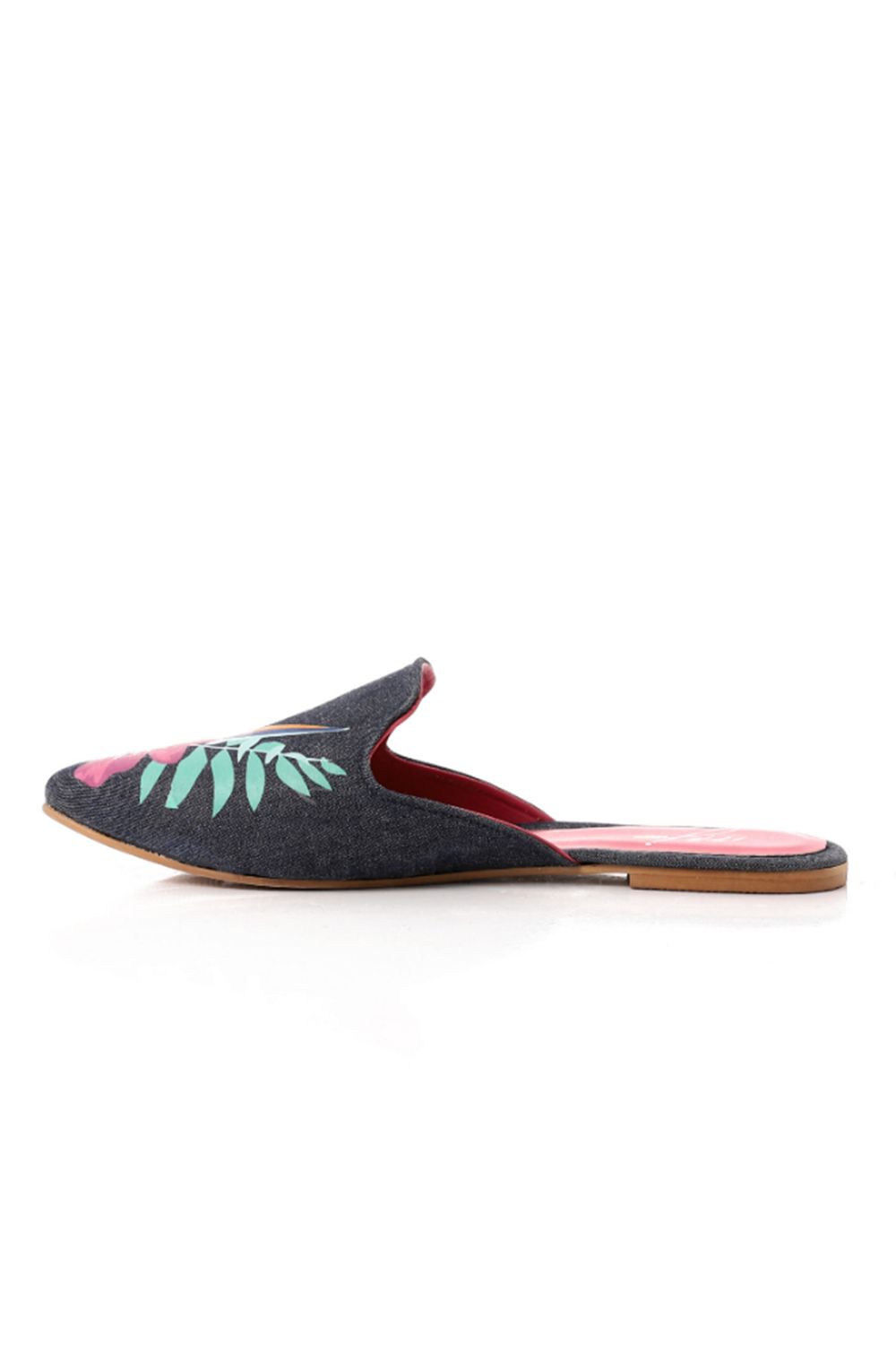 Japanese Flowers Printed Mules
