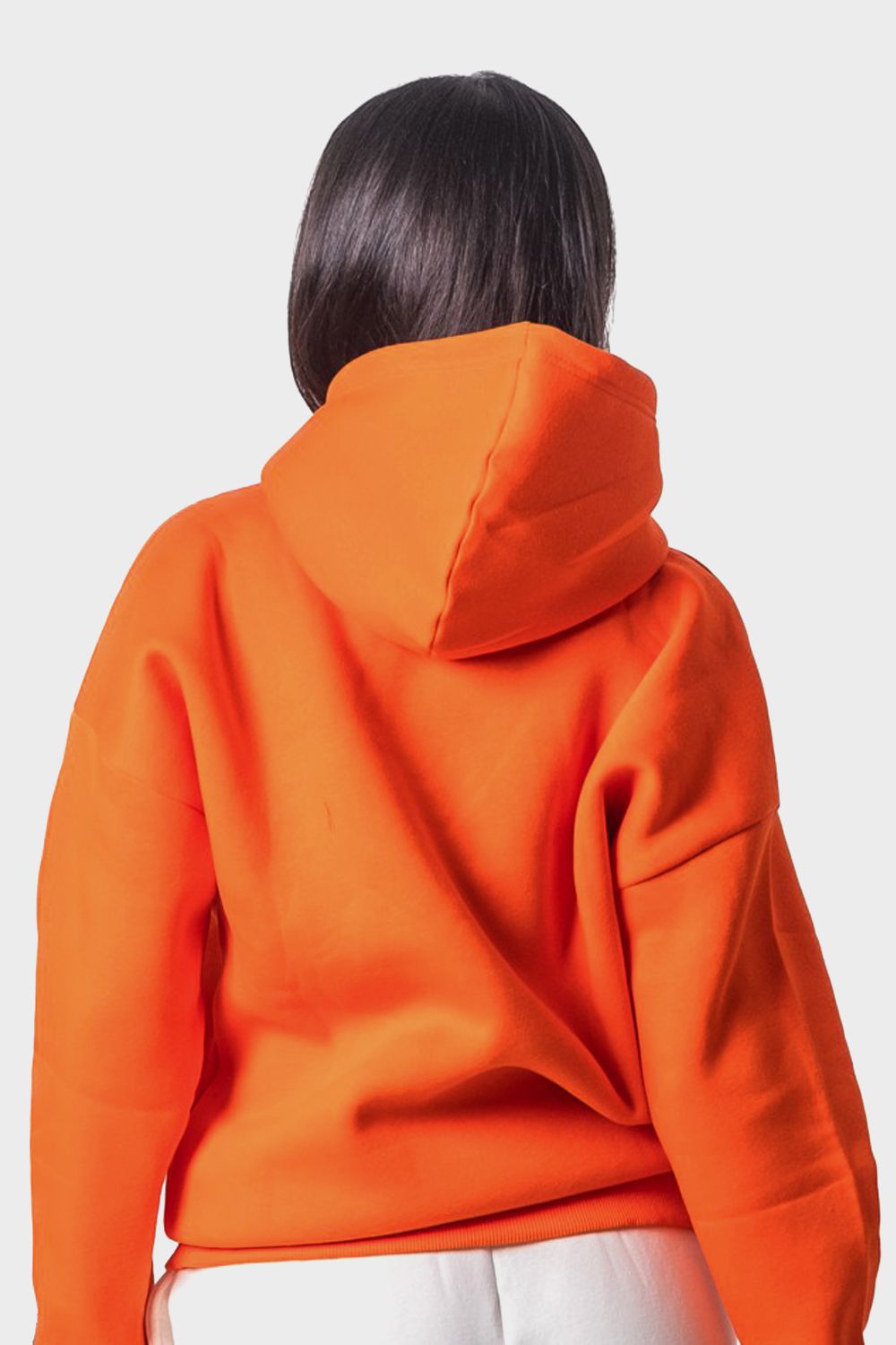 Oversized Basic Hoodie Orange
