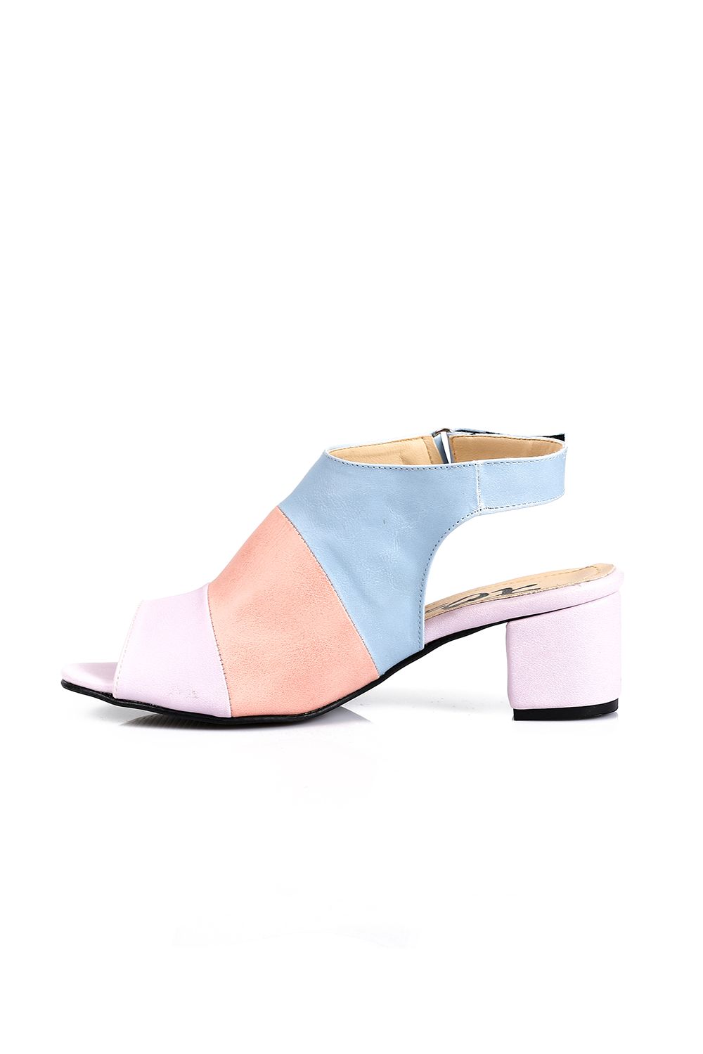 Tri-Tone Heeled Sandal