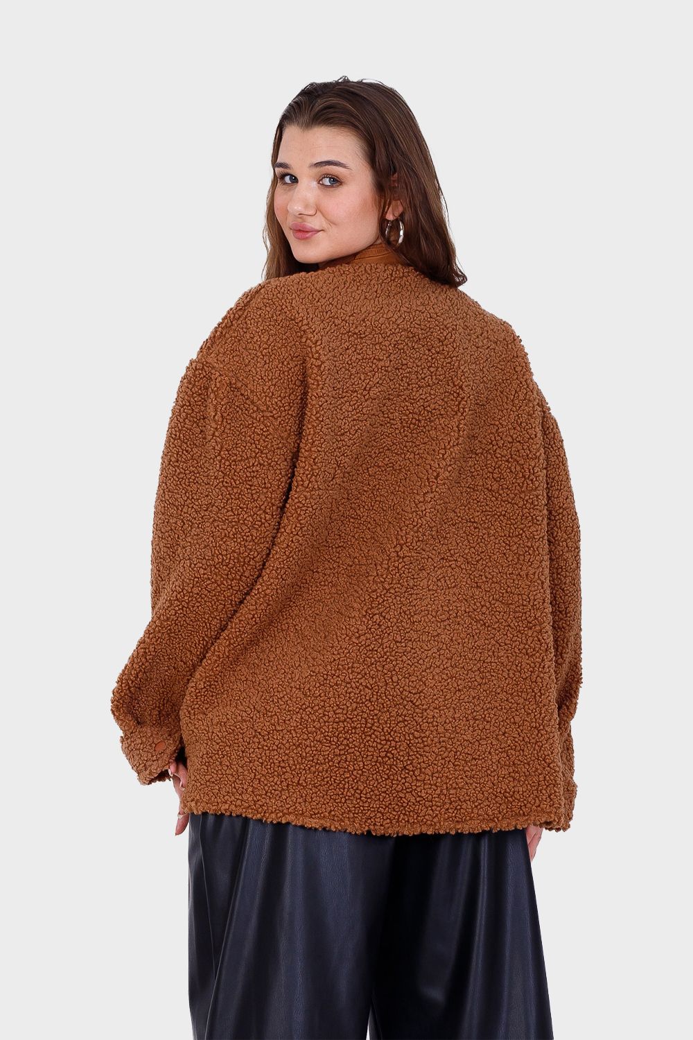 Front Pockets Teddy Jacket