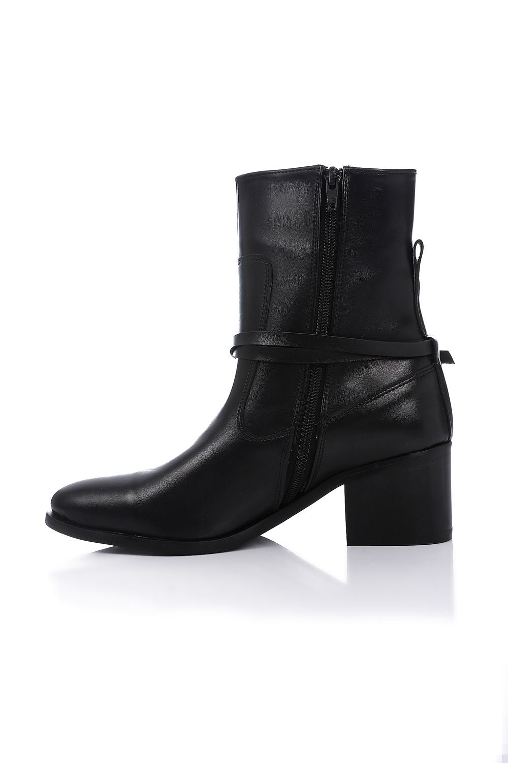Fashionable Side Zipper Half Boots