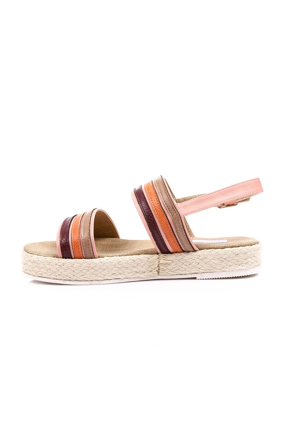 Rose Comfy Striped Leather Sandal