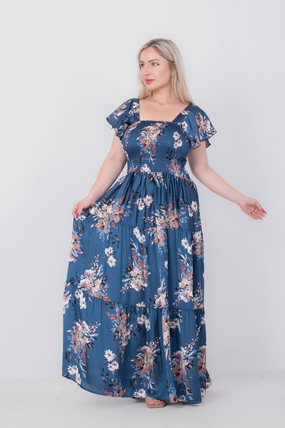 Satin Floral Dress