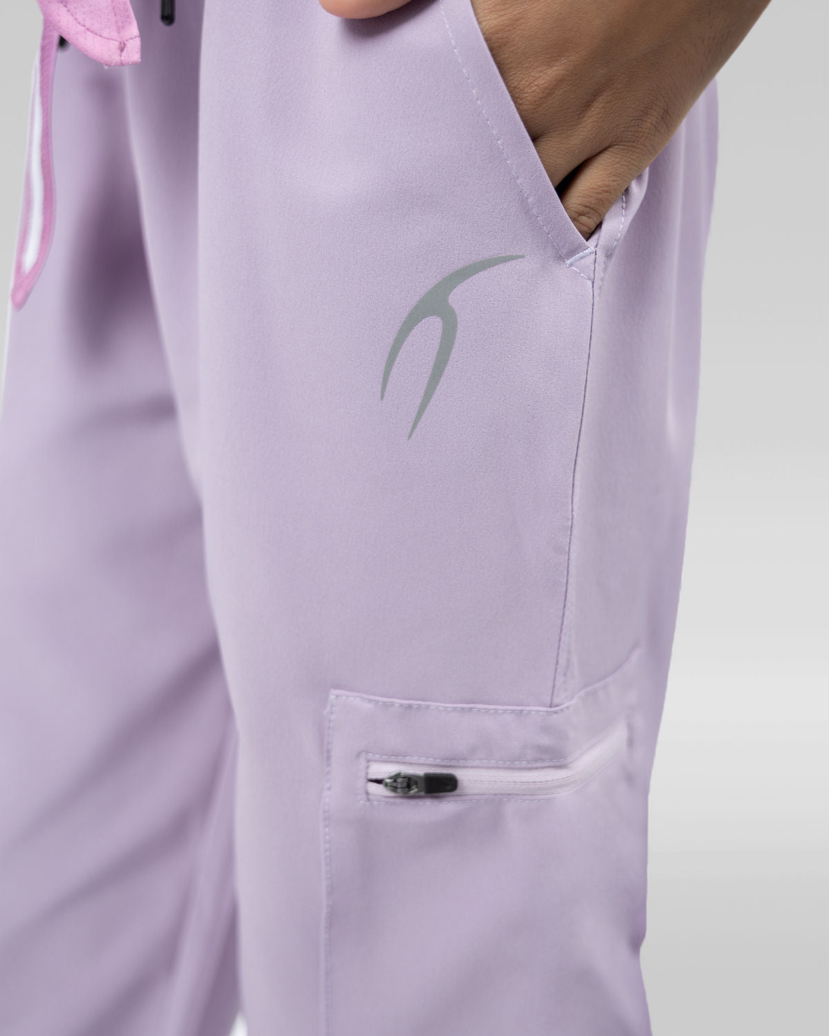 Lavender Simple Sweatpants with Side Pockets for Girls