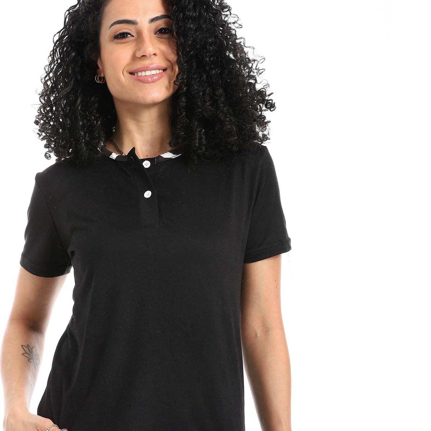 Self Pattern Short Sleeves Pajama Set - بيجامة منقوشة بأكمام قصيرة