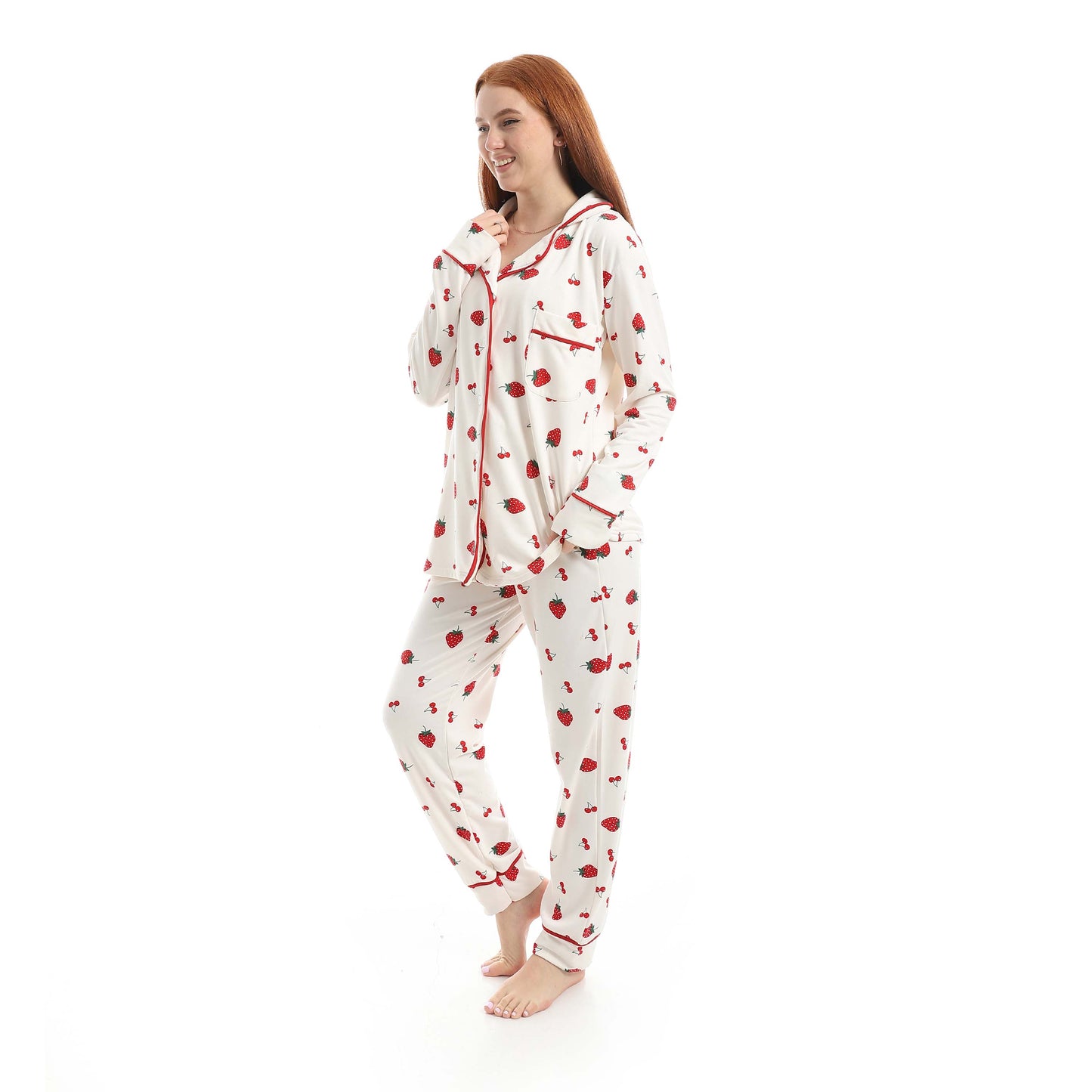 Classic Full Printed Strawberry Pajama