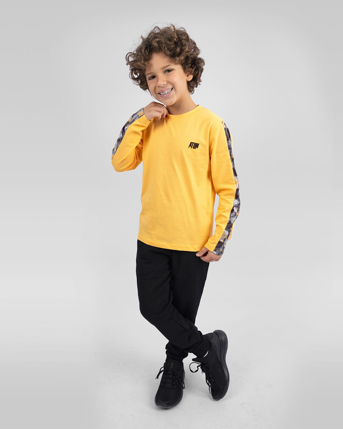 Gold Printed Sleeves T-Shirt for Boys